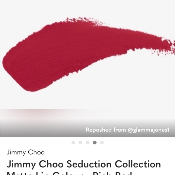 Jimmy Choo Matte Lip Colour — Deep Red - Picture 6 of 7